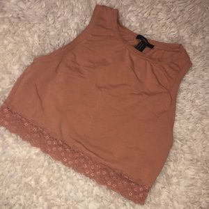 🌸 Cute Forever 21 Coral Pink crop top 🌸